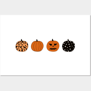Pumpkins leopard and dots Posters and Art